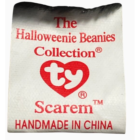 Ty Halloweenie Beanies Scarem Black & Purple Glitter Bat Plush Toy - Picture 6 of 8